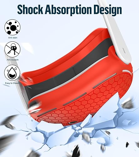 Miniatura 4 de VR Shell Protective Protector Cover for MetaOculus Quest 3, Silicone Front Headset Protector Cover Anti Scratch Anti Dust Anti Shock, Compatible