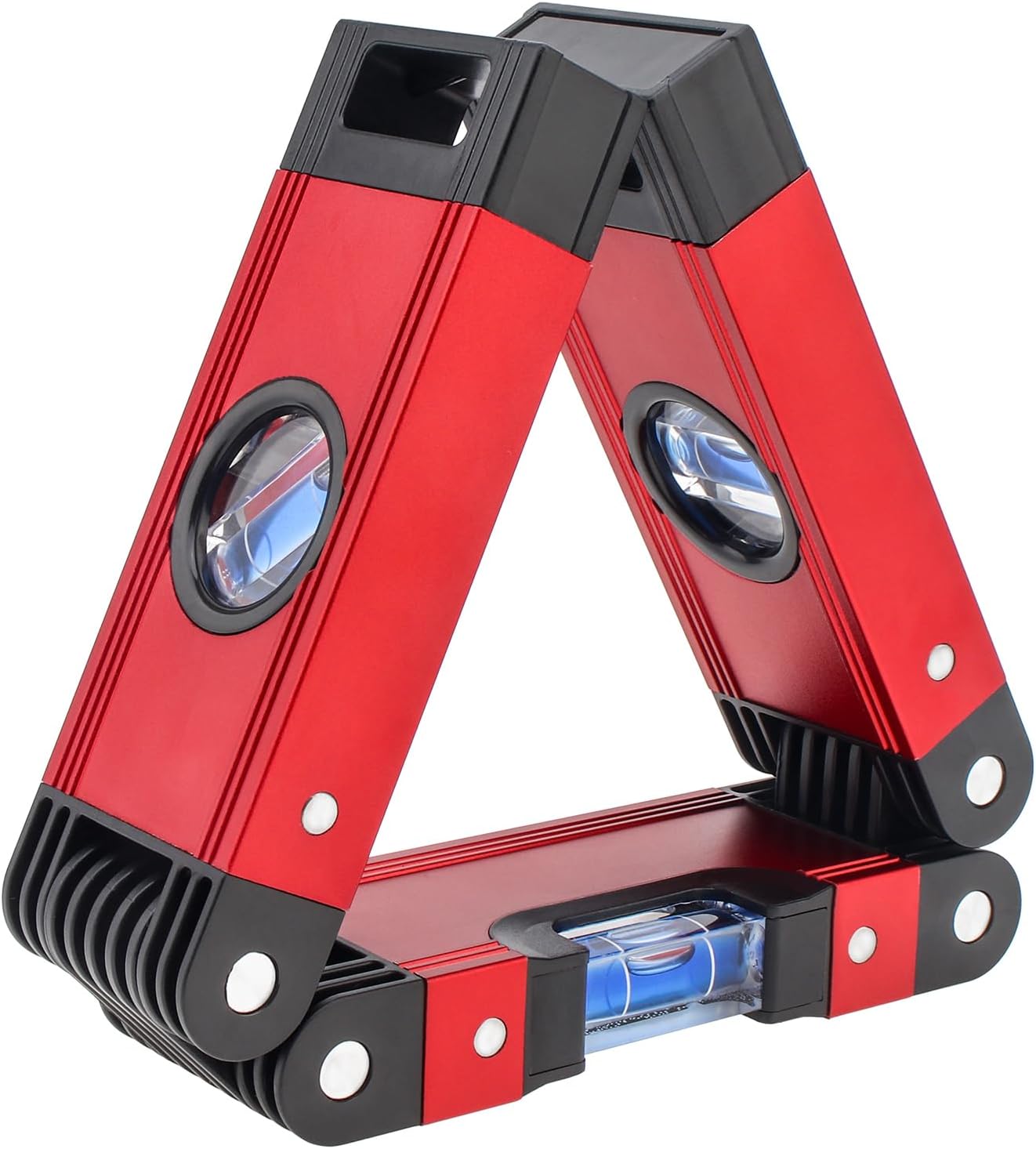 Foldable Level Tool Magnetic Multi Function Folding Level Measuring Tool 3 Section Torpedo Leveling Woodworking Tools Line Spirit Level 17inch Bendable Bubble Leveler for Construction