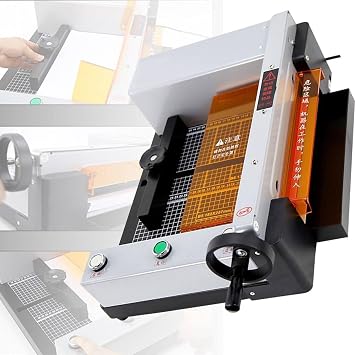 Electric Paper Cutter, Heavy Duty Automatic Guillotine Paper Trimmer, Cutting Thickness 40mm, with Gridlines, for Cardstock Cards Leather, Office Home School