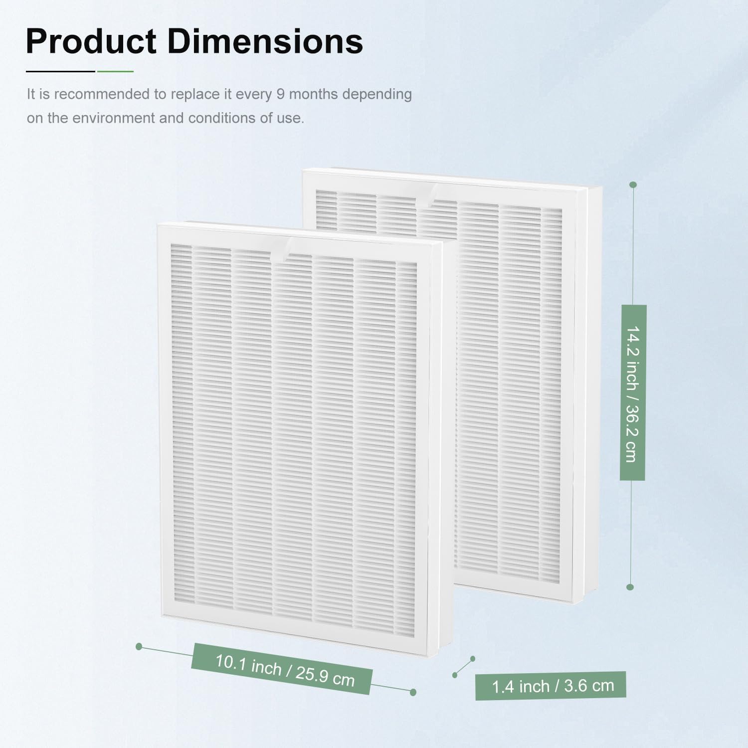 2Pack ClearAir-A7 Filter & E-400 Filter, Compatible with VEWIOR ClearAir-A7 H14 Purifier ＆ AromaRoom E-400 H14 True HEPA Purifier, 3-Stage True Hepa with Efficiency Activated Carbon - Image 7