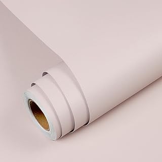 YENHOME Papier Adhesif Pour Meuble Rose Clair 40x300cm Papier Peint Autocollant Mural Pour Chambre Enfant Rose Revetement Adhesif Meuble Décoration Armoire Placard Table Film Vinyle Autocollant