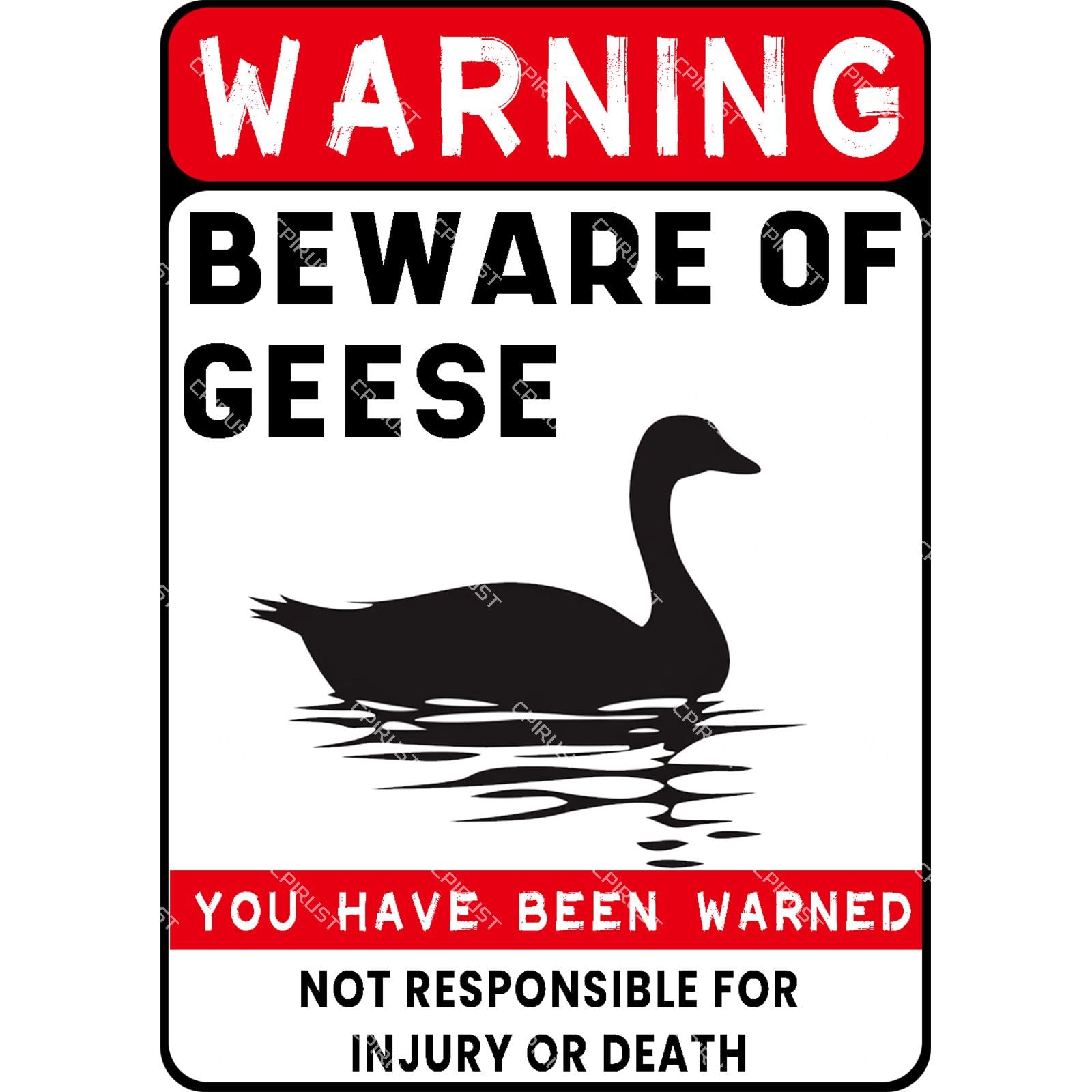 Vintage Warning Beware Of Geese Warning Metal Aluminum Tin Sign 5.5x8 Inch Home Kitchen Bar Pub Art Farm Garage Garden Poster