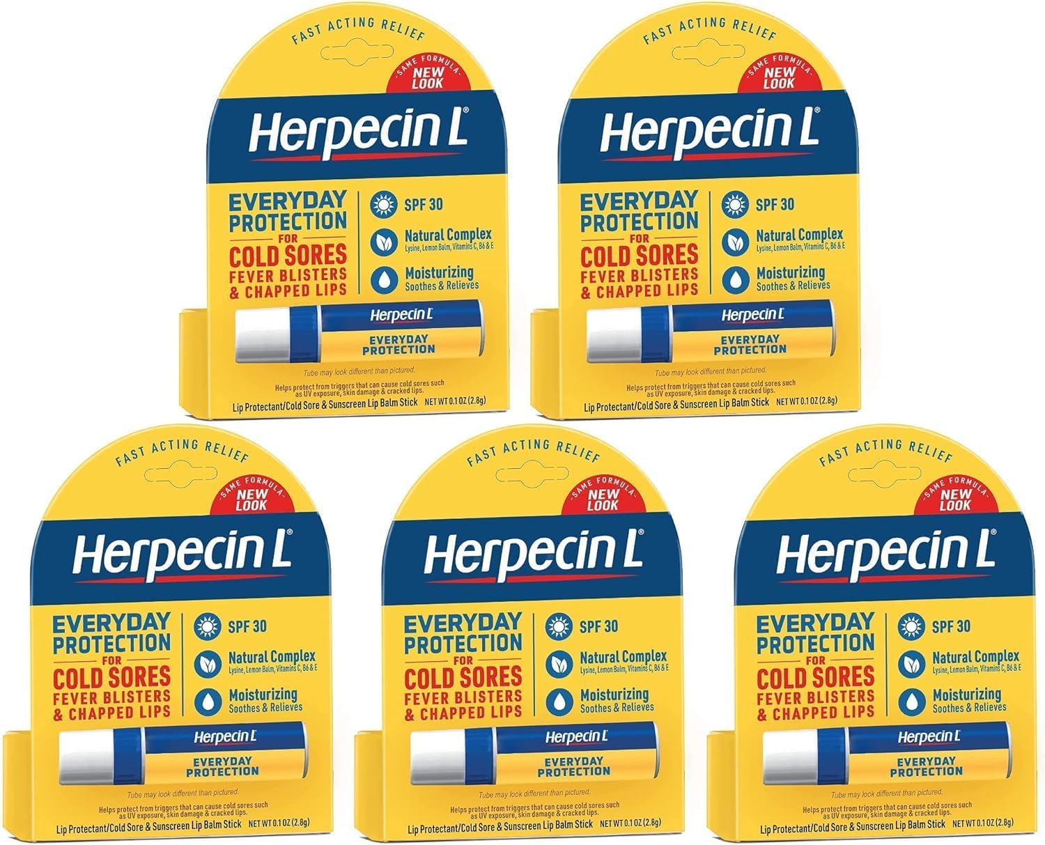 Herpecin L SPF 30 Lip Protectant 0.1 OZ (5 Pack)