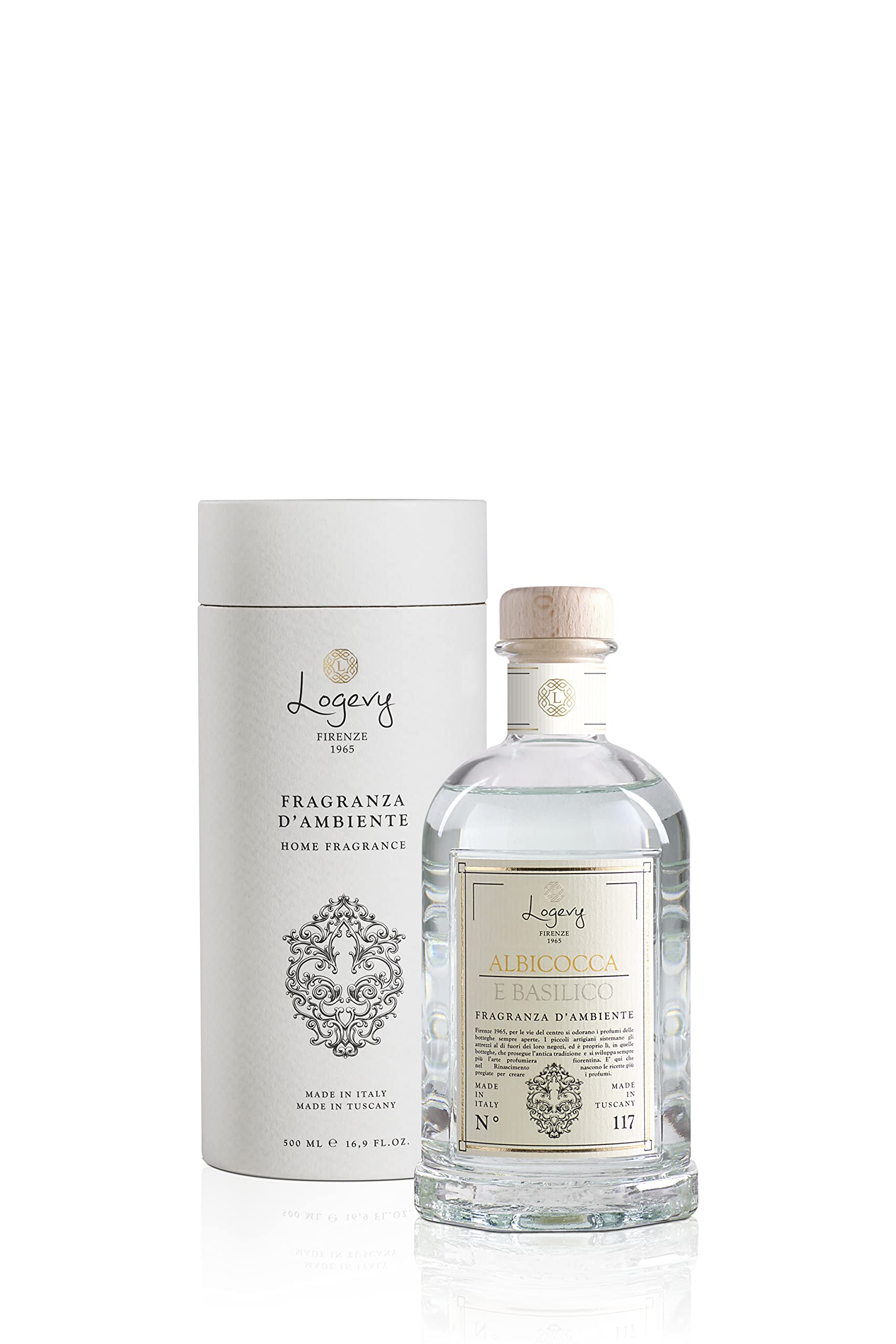 LOGEVY - Ambientador para el bienestar de la persona y de la casa - Albaricoque y albahaca (500 ml New 2022)