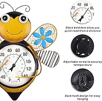 Vista 2 de MUMTOP Termómetro para interiores y exteriores, termómetro de pared de gran número para patio, patio, jardín