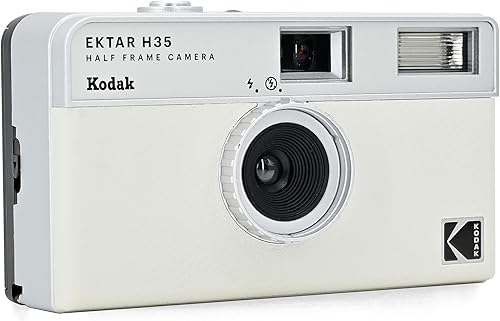 Miniatura 2 de KODAK EKTAR H35 - Cámara de película de medio cuadro, 1.38 pulgadas, reutilizable, sin enfoque, ligera, fácil de usar (blanco hueso) (película y