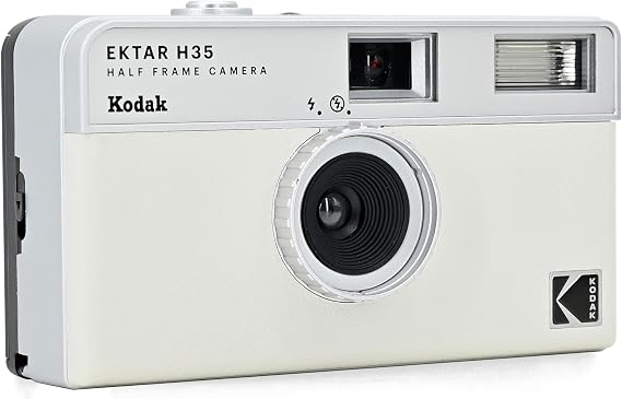 KODAK EKTAR H35 Half Frame Film Camera (Off-White, Single)