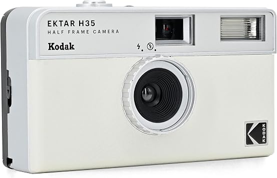 KODAK EKTAR H35 Half Frame Film Camera (Off-White, Single)