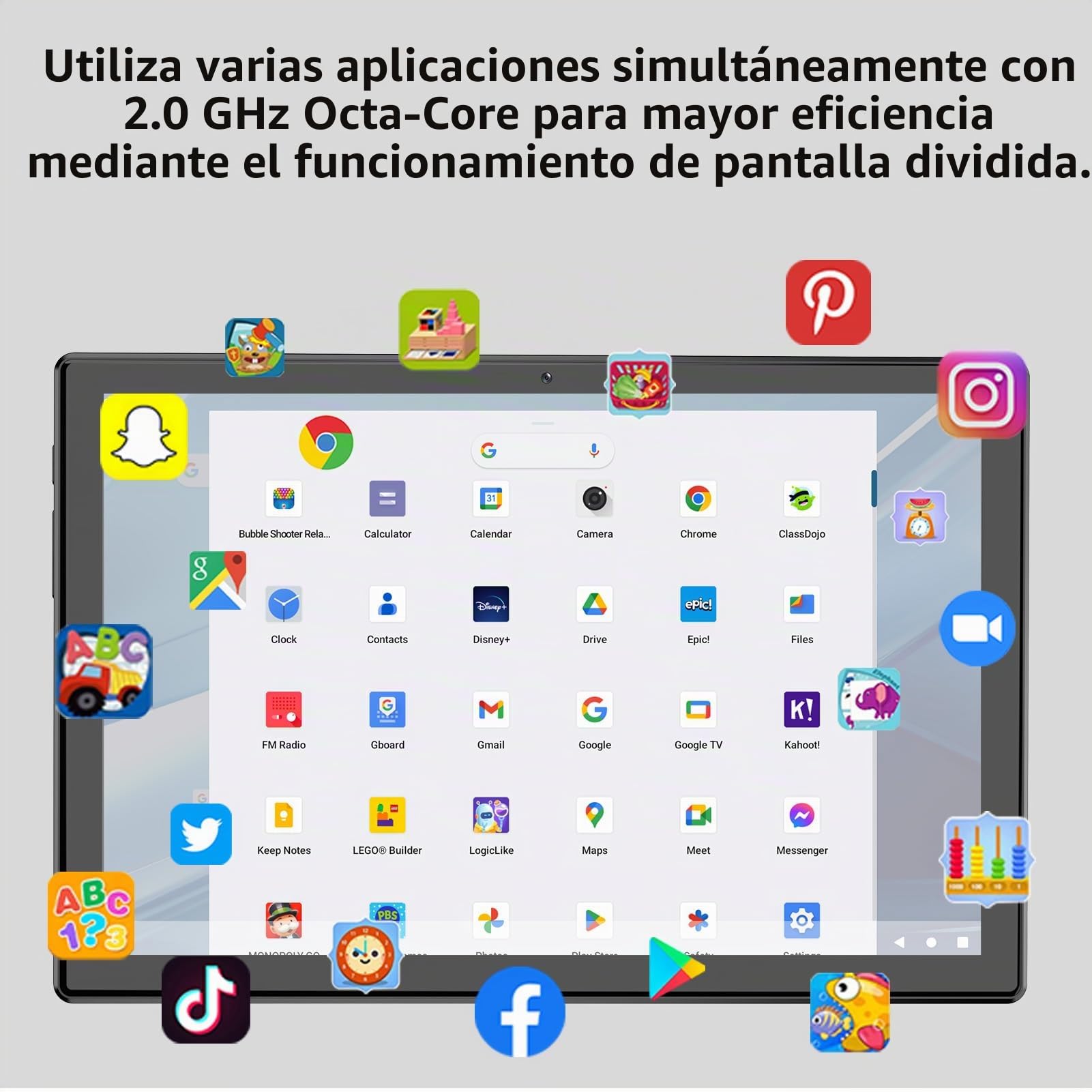 EagleSoar 2025 Última Tableta Android 14, Tablet 10 Pulgadas 12GB ROM+128GB RAM (Expansión de 1TB), Tablet con Procesador Octa-Core, 10000mAh, Doble Banda 2.4/5G WiFi, 1280x800 FHD IPS-Gris