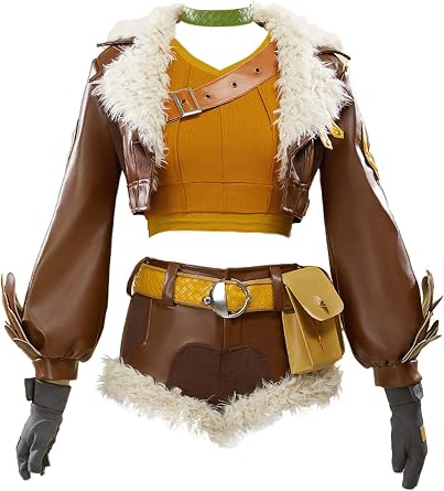miccostumes Womens Costume Game Hero Cosplay Costume Vest Shorts with Jacket Tail