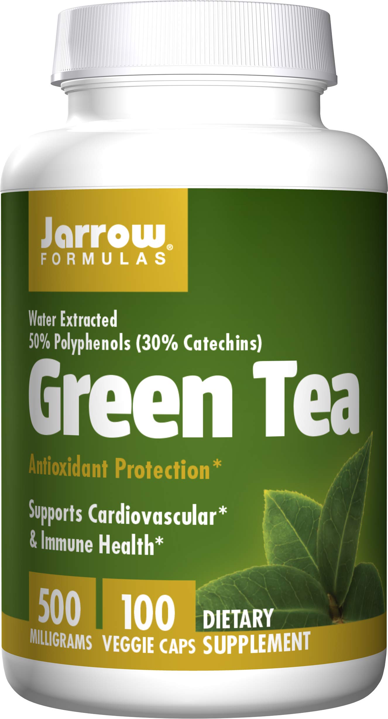 Jarrow Formulas Green Tea Organic, Supports Cardiovascular & Immune Health, 500 mg, 100 Tabs