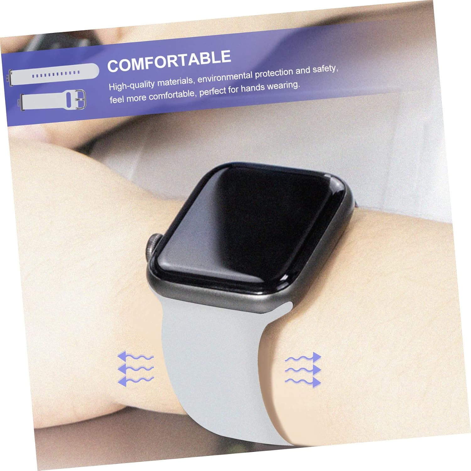 NUOBESTY Fitness Watchband for Fit Comfortable Replacement Belt Stylish Design for Sports Work Travel present for