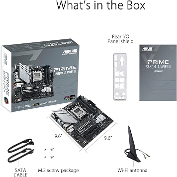 ASUS PRIME B650M-A WIFI II AMD B650 Socket AM5 micro ATX