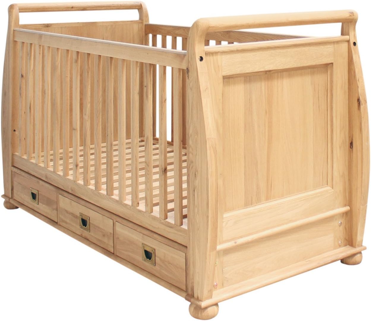 baumhaus Amelie Oak Cot-Bed with Three Drawers