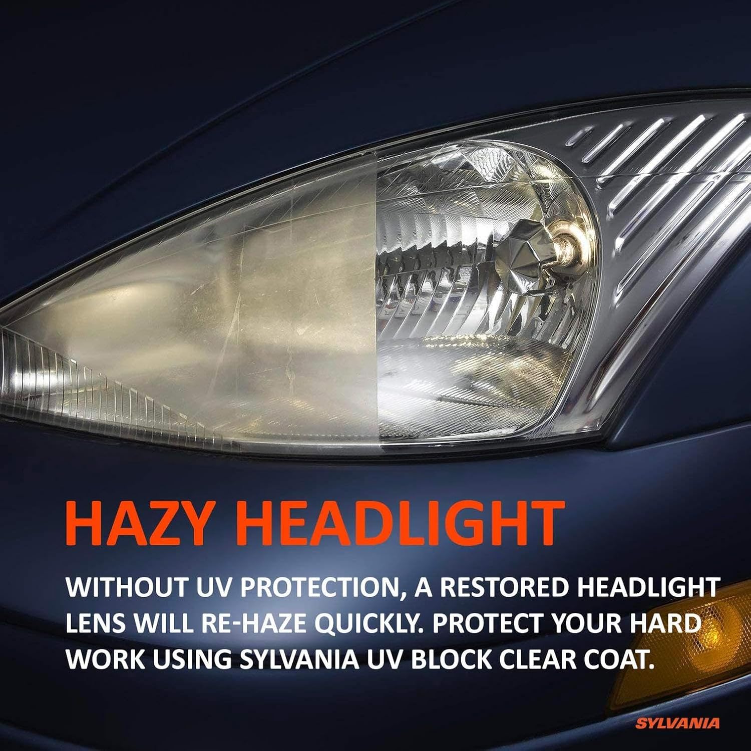 SYLVANIA - H11 XtraVision Bulbs and Headlight Restoration UV Block Clear Coat Bundle - 2 Bulbs and 1 Fl Oz