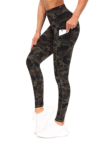 THE GYM PEOPLE Thick High Waist Yoga Pants with Pockets,