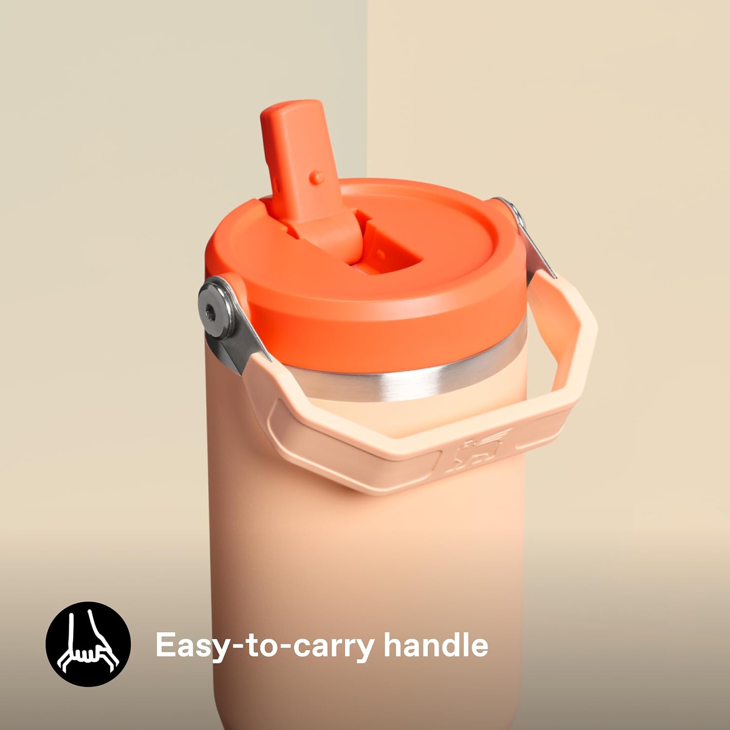STANLEY IceFlow Flip Straw Tumbler Pipetli Termos Su Şişesi 0.89 Litre – Orange Sherbet | Paslanmaz Çelik