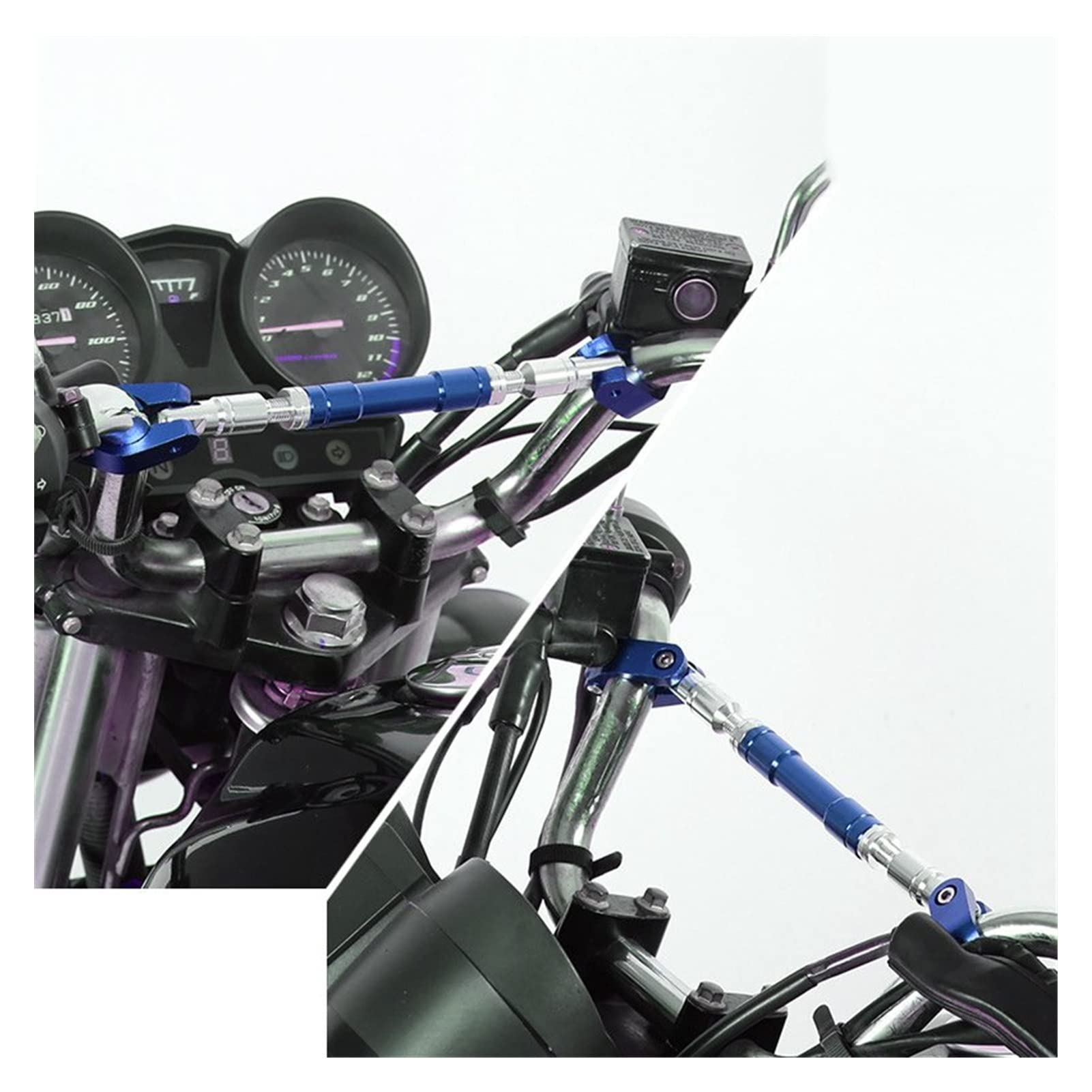 Barre De Renfort Guidon Moto Cross En Alliage D'Aluminium - Jaune, Universelle 22mm