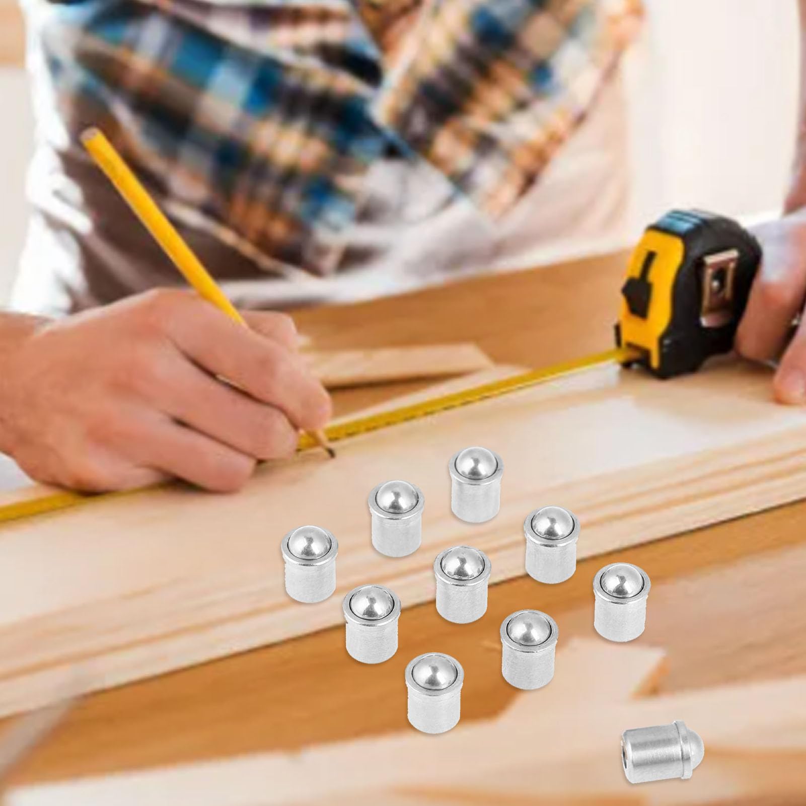 Ball Plunger, Push Fit Ball Spring Plunger 10pcs 304 Stainless Steel 6 * 7mm Body Accessories Set Tool Kit