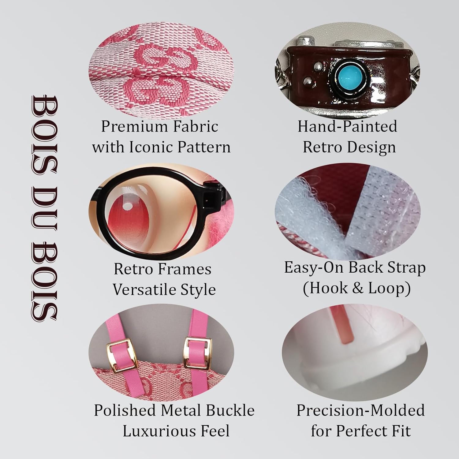 Clothes for Doll 17cm / 6.7'' (NO Doll) – 9-Piece Outfit Set with Suspender Shorts,Pink hat, Glasses, Camera & Shoes – Luxury Clothes Accessories for Collectors & Gifts (Sweet Street Mix Style)