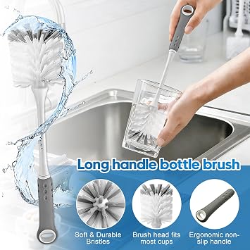 14 Pcs Bottle Brush Cleaner Set for Bottles, Cups and Straws Cleaning