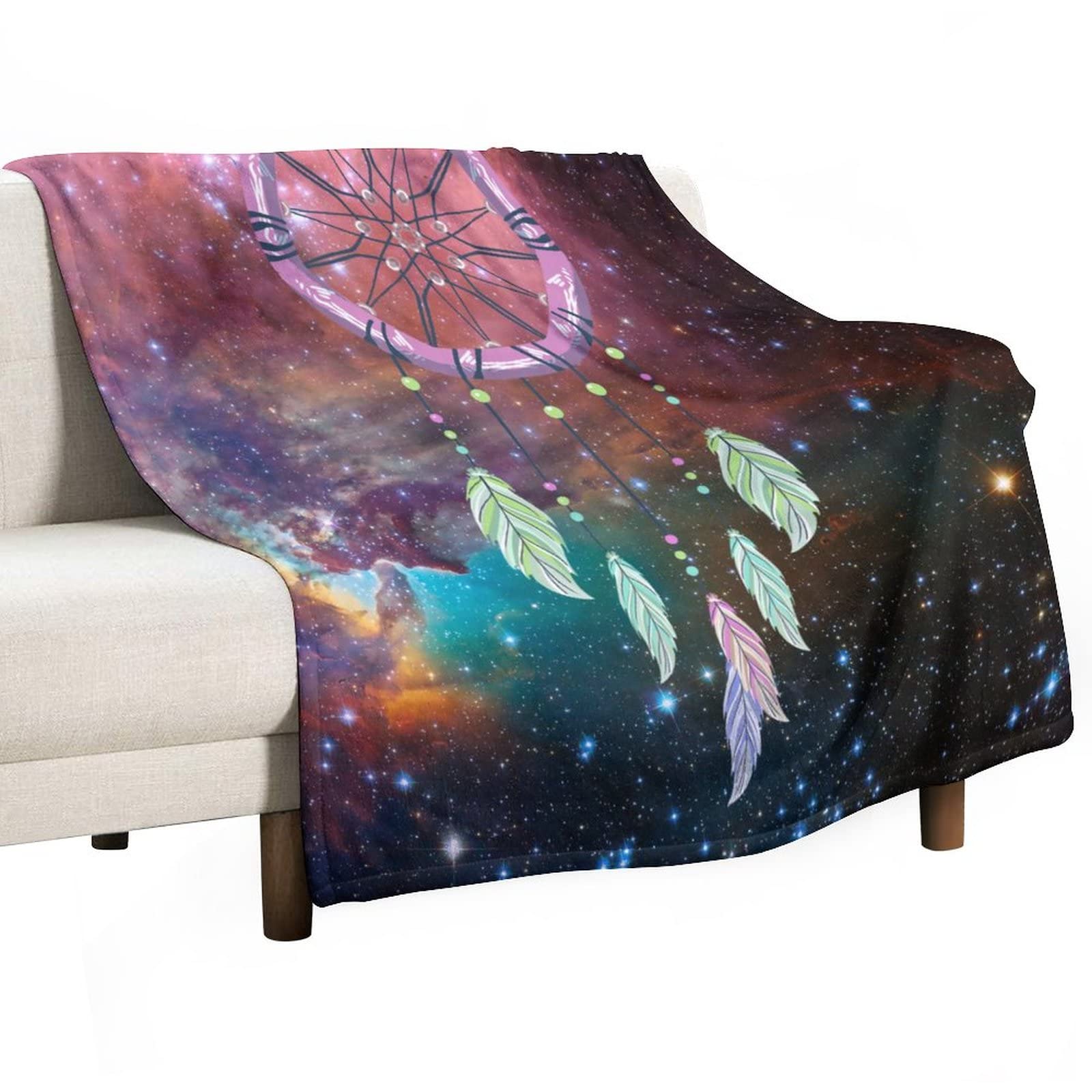 Couverture moelleuse attrape-rêves isolante et douce pour couple 130 x 150 cm