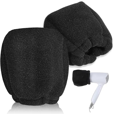 2 Pcs Sock Diffuser for Hair Dryer, Soft Foam Universal Hot Sock Diffuser Attachment for Hair Dryer Reusable Travel Blow Dryer Accessories Compatible With Most Models