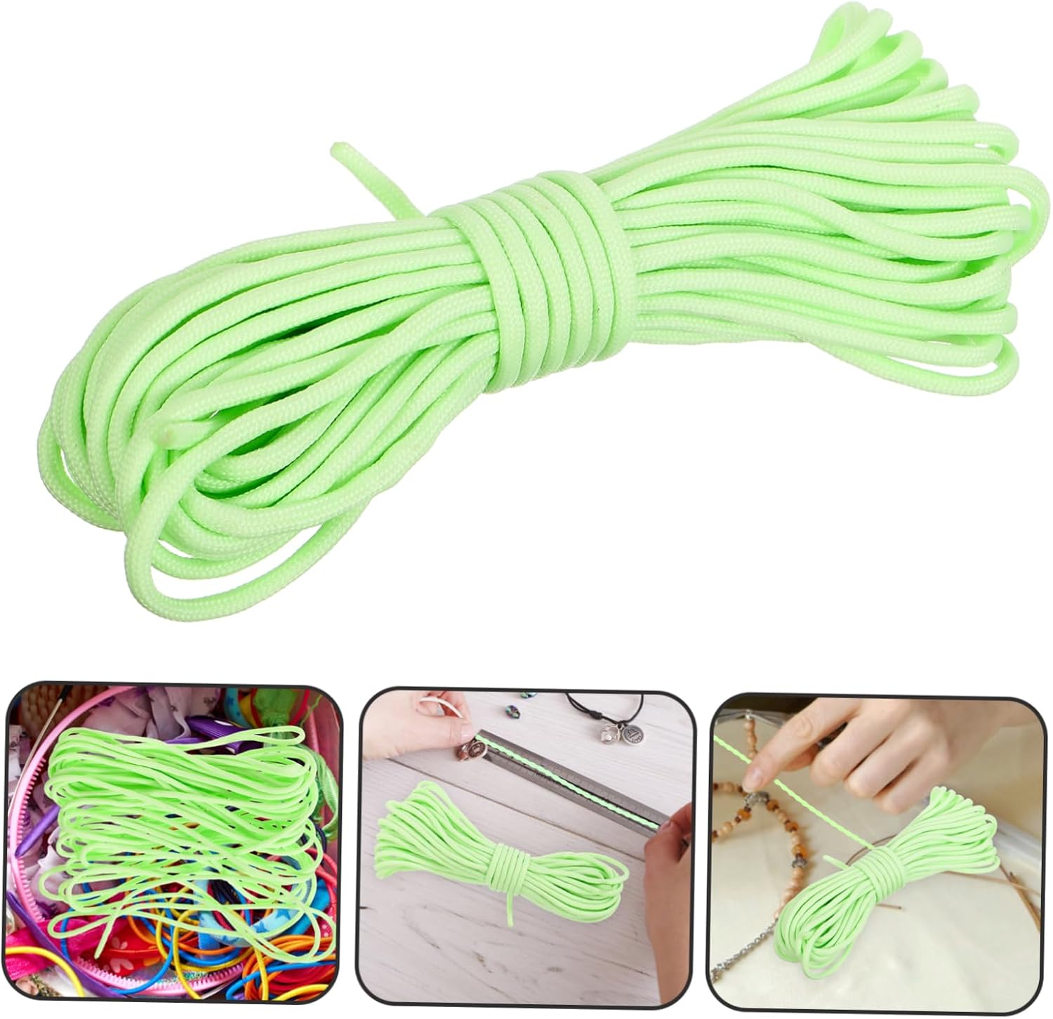 DOITOOL 5pcs Glow Dark Rope Bundle Multi-use Tent Ropes Reinforced Safe Climbing