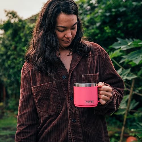 Miniatura 4 de YETI Rambler - Taza de 14 oz con aislamiento al vacío, de acero inoxidable con tapa MagSlider, color inoxidable  Vacuum Insulated, MagSlider Lid,