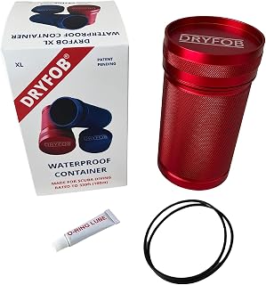 Waterproof PLB or Car Key Container Scuba Rated to 1,200ft (365m) | Rugged Aluminum, Dual O-rings