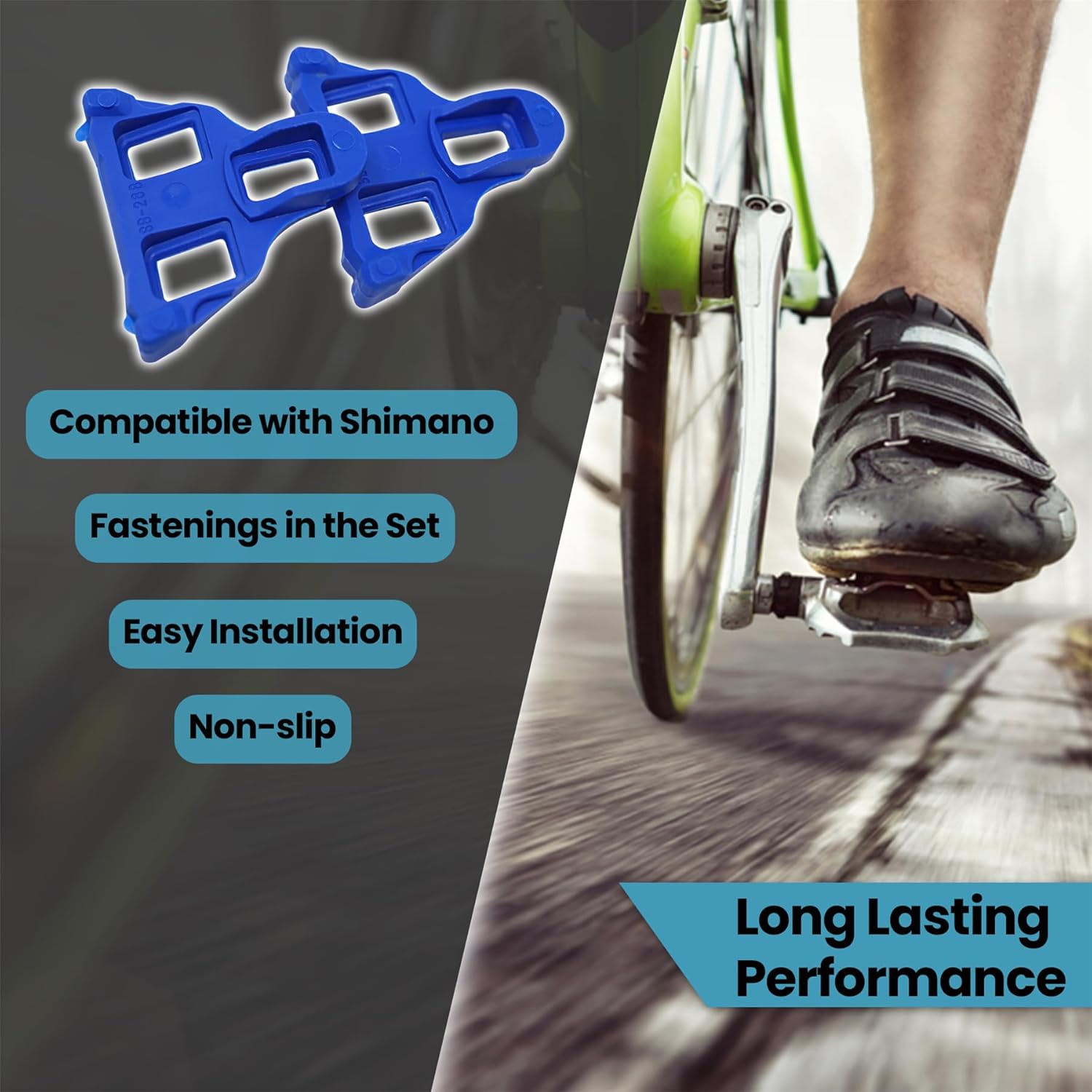 Laxzo ® Grip Cycling Cleats With Positioner Function Compatible With Shimano SM-SH10-12 SPD-SL Anti-Slip TPU Surface Bicycle Cleat MTB Cycling Shoes 4 71jaSoX4MnL. AC SL1500