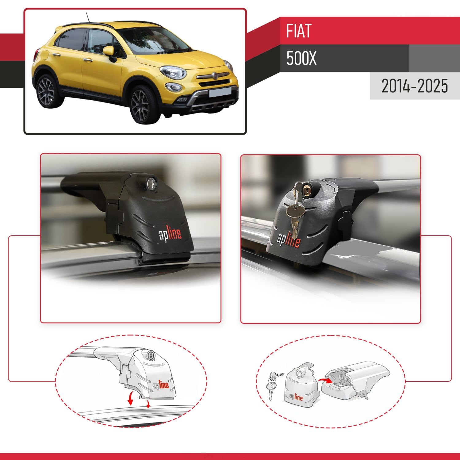 Farad-Barre portatutto Aerodynamic silver con kit Lux per OPEL CORSA E