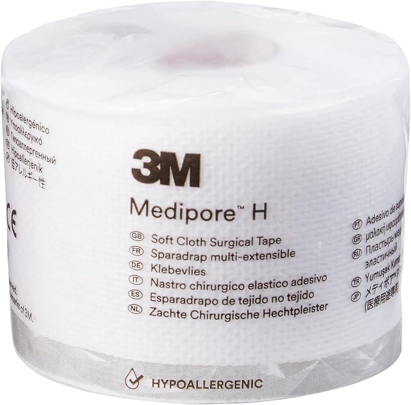 3M Medipore Cinta quirúrgica de tela suave - 2" x 10 yardas 2862 Ea | ​​Apósito quirúrgico de tela suave, adhesivo hipoalergénico, impermeable, rollos fáciles de rasgar, elástico transpirable, para la piel, 1 unidad