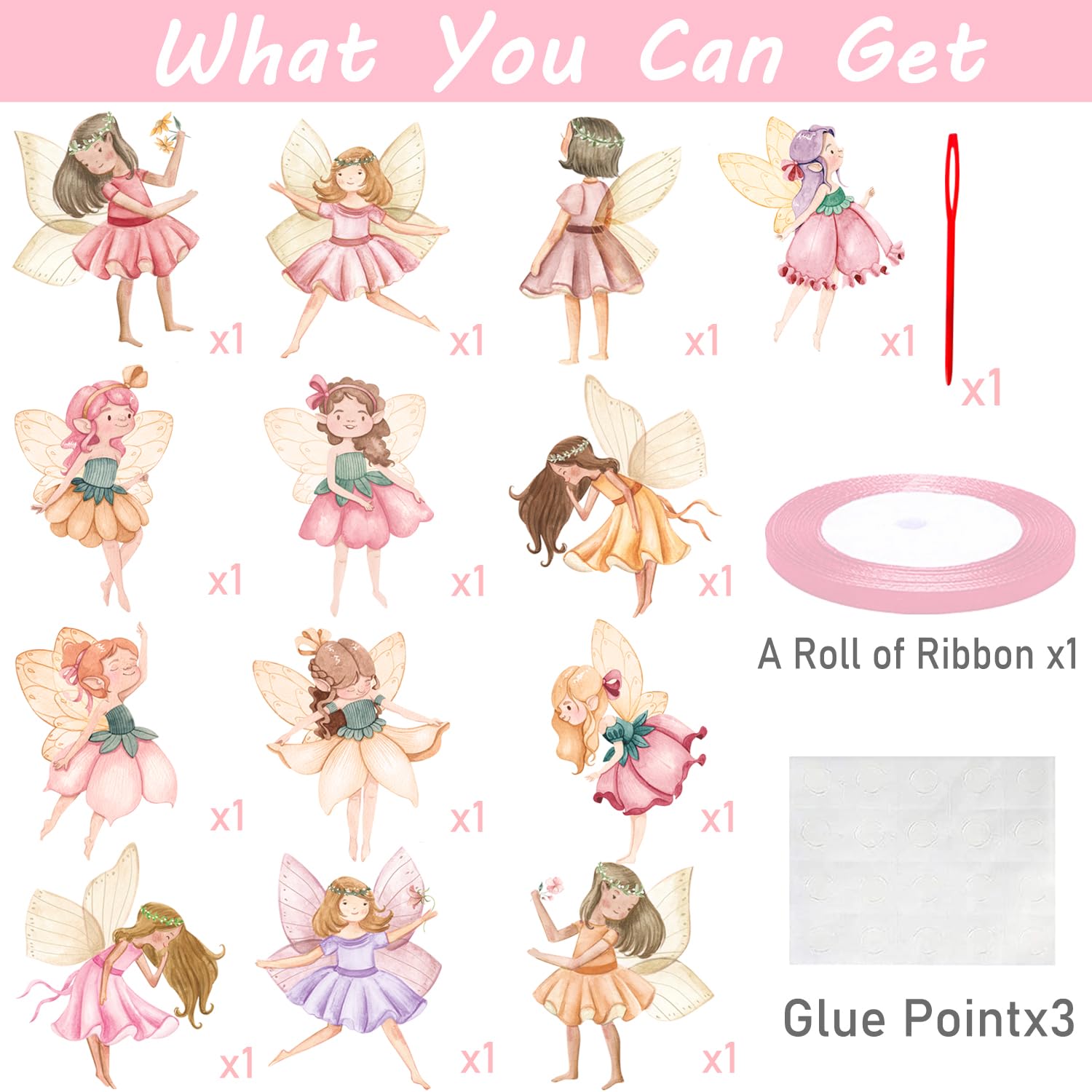 Feen-Party-Banner Set – 2 Stück, Doppelseitig Bedruckt, Für Geburtstag, Babyparty & Märchen-Deko