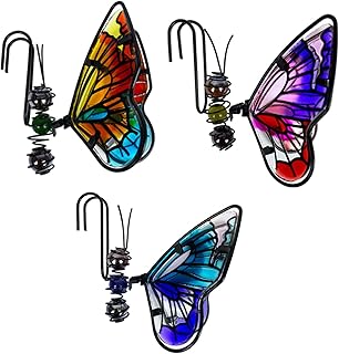 Iron Glass Hanging Butterfly Decor