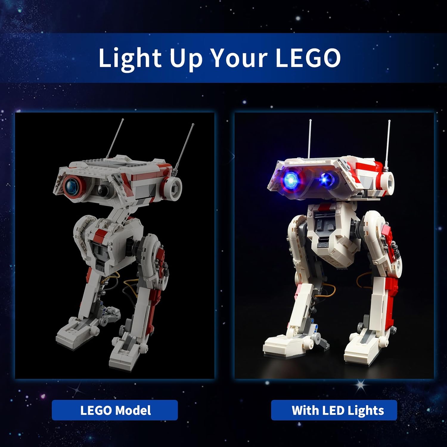 LED Light Kit for Lego 75335 BD-1 Posable Droid; Light Kit ONLY, Lego Model NOT Included (Standard)