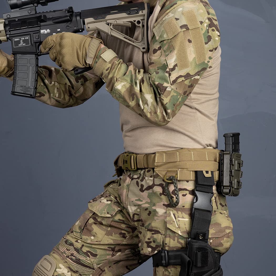 IDOGEAR Taktischer Gürtel Kampfgürtel Militär Molle Rigger Kampfgürtel mit Verstellbarem Innen- und Außengurtset