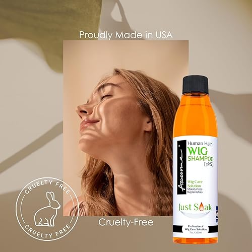 Miniatura 7 de Awesome Champú para peluca de cabello humano, pH 5, solución para el cuidado de la peluca, añade cuerpo y volumen, promueve la seda y el brillo,