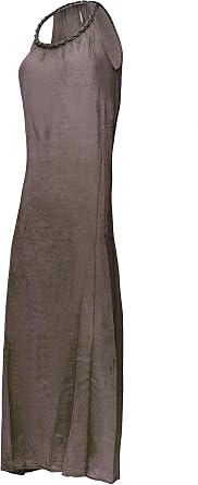 CCcollections Pure 100% Luxury Cotton Maxi Dress with Plait Shoulder Straps - Elegant Comfort
