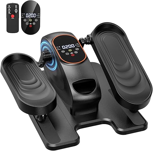 Miniatura 12 de Máquina elíptica para debajo del escritorio, máquina portátil de ejercicio de pedal sentado para personas mayores, ejercitador de piernas Elipse de