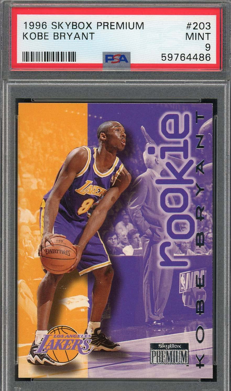 Amazon.com: Kobe Bryant 1996 Skybox Premium Basketball Rookie Card #203  Graded PSA 9 : Collectibles & Fine Art