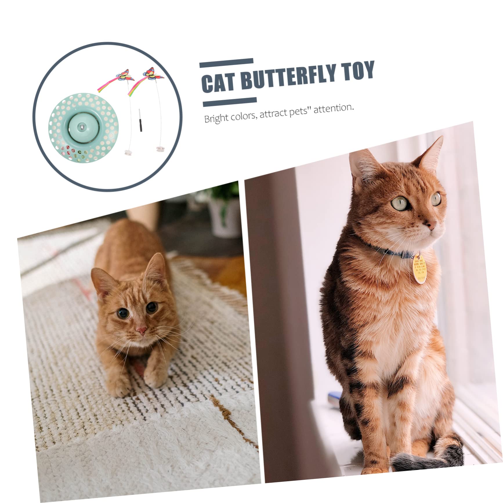 Toddmomy 1satz Elektrisches Katzenspielzeug Mit Katzenminze Und Interaktivem Schmetterlingsdesign Automatisches Teaser-Spielzeug Für Katzen Und Spiel