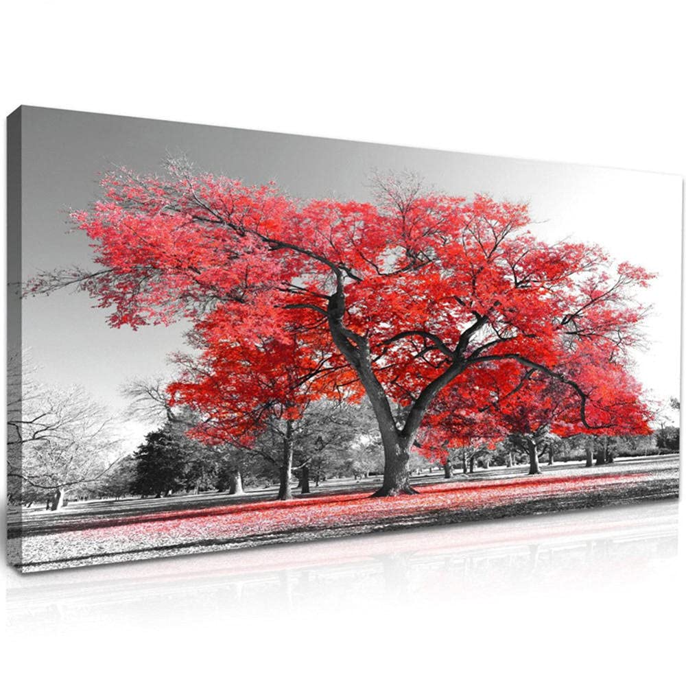 Kit de Peinture Diamant Arbre rouge XXL pour contrer le stress et décorer son salon