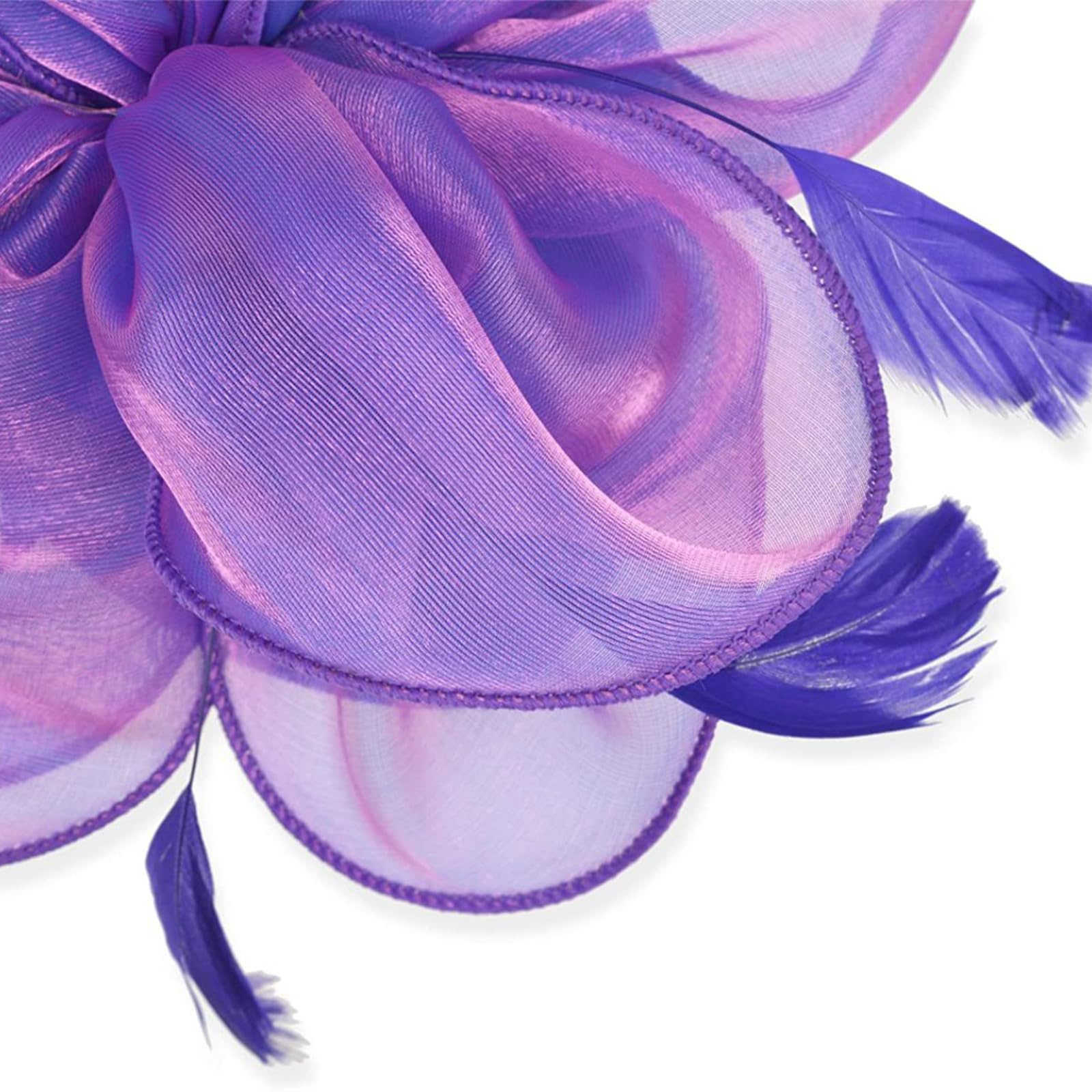 TeaParty Chapeau bibi en organza pour fête, mariage, femme Noir
