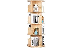Spinning Bookshelf Tower: Revolutionize Your Book Storage with a Dynamic 4-Tier Solution