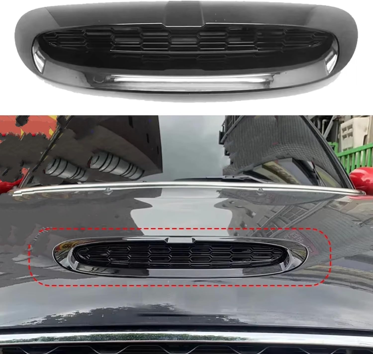 Hood Scoops Front Engine Bonnets Hood Scoop Air Outlet Vent Cover Trim Compatible with Mini for Cooper S JCW for F54 F55 F56 F57 2014-2024
