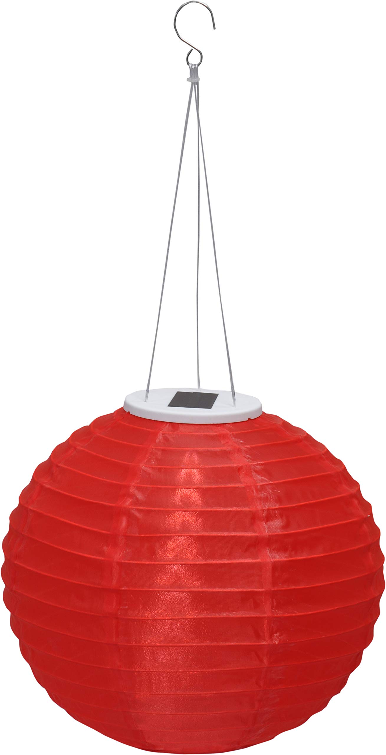 Chinese Solar Powered Garden Lantern - red