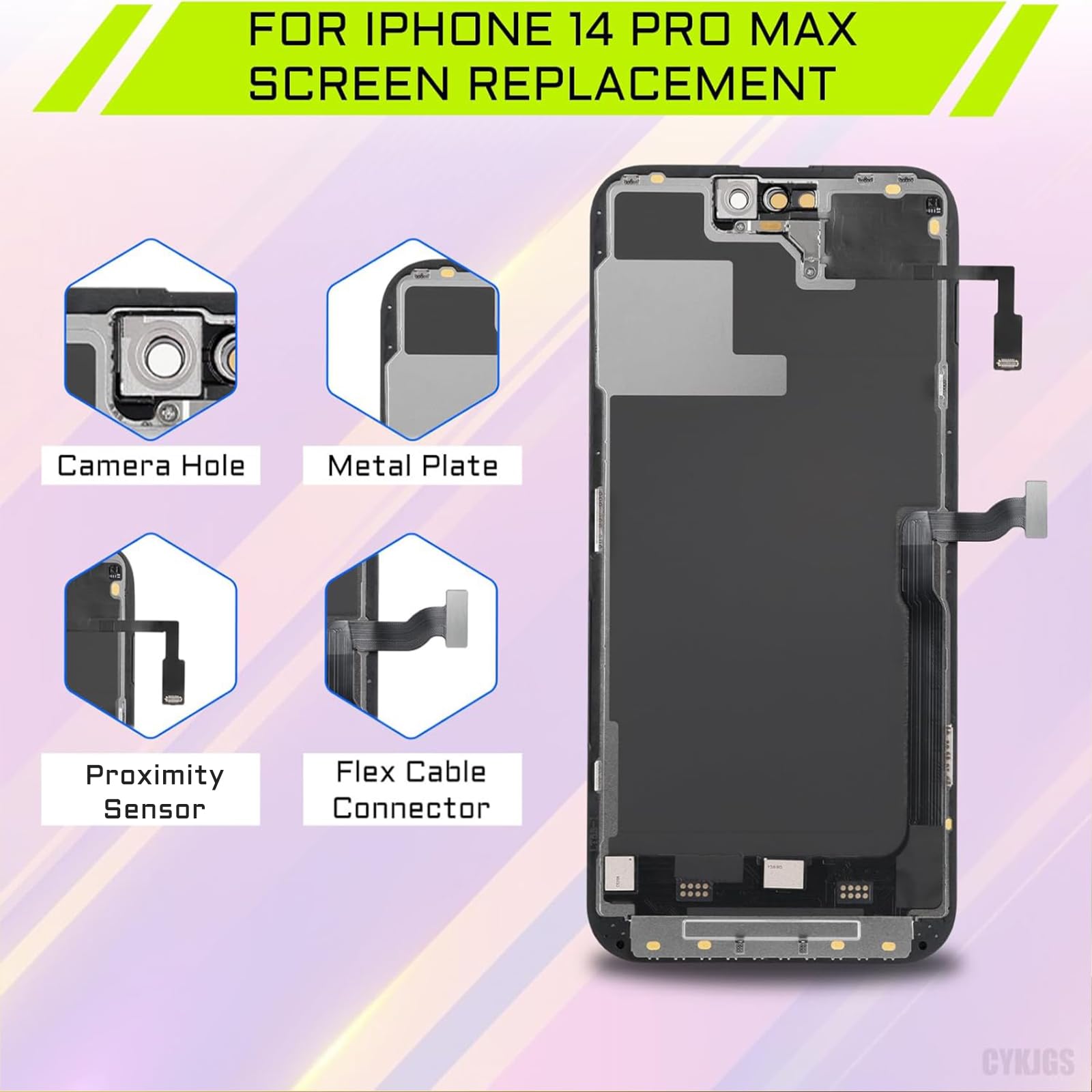 Amazon.com: CYKJGS for iPhone 14 Pro Max Screen Replacement 6.7