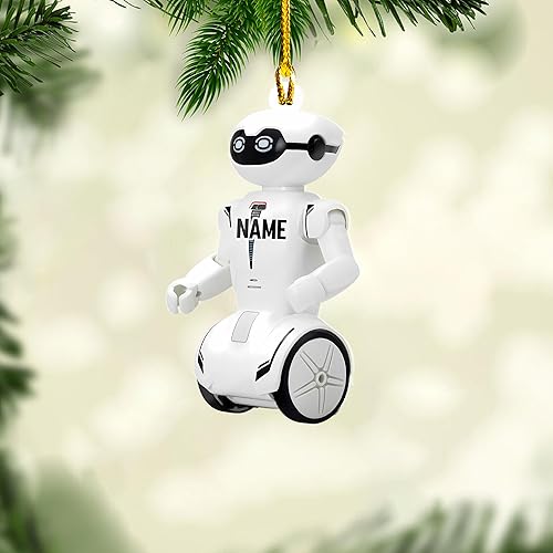 Miniatura 9 de Adorno de robot personalizado 2024, adornos de robot para árbol de Navidad, adorno de robótica, decoración colgante para árbol de Navidad (Robot14)