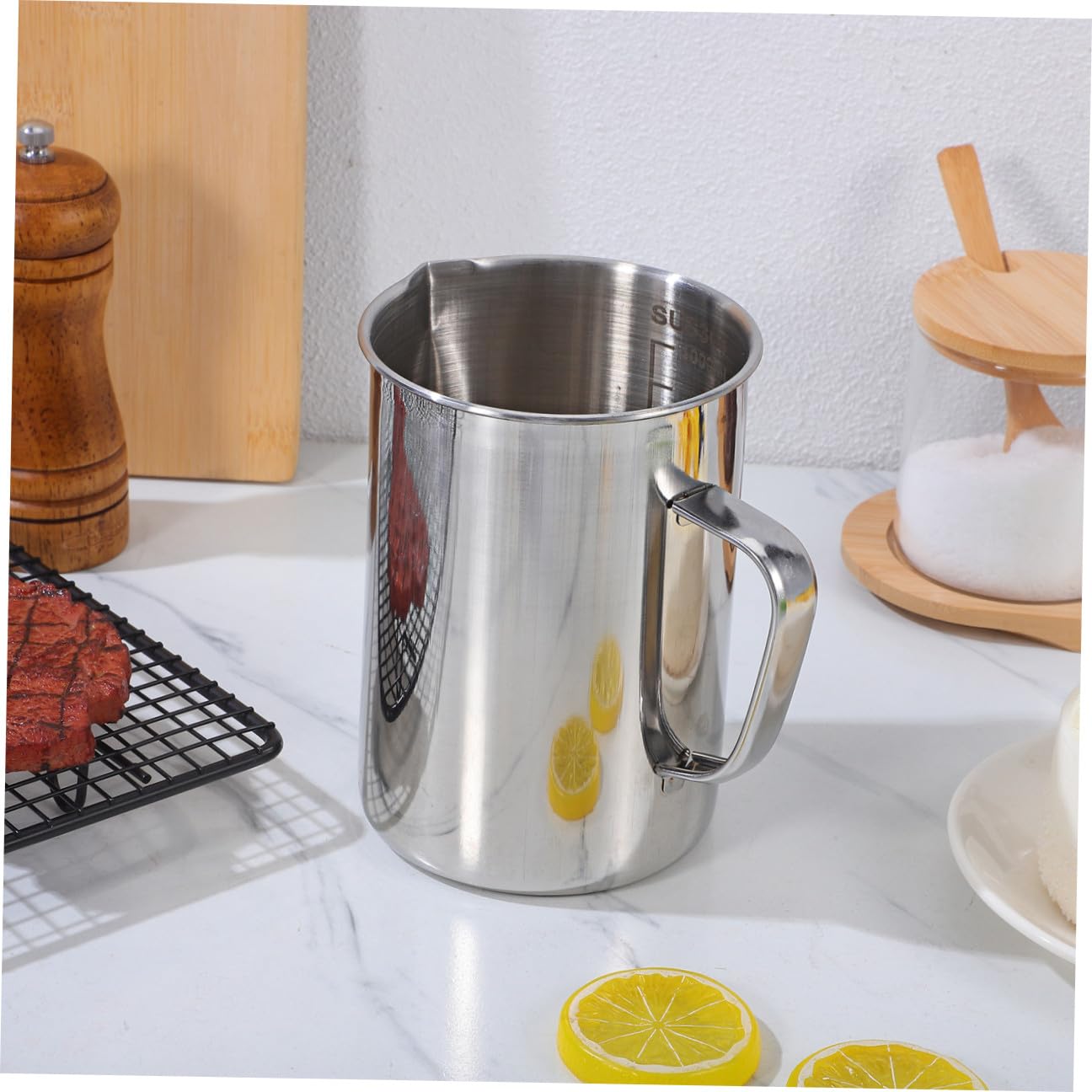 DECHOUS 2pièces Gobelet Gradué Acier Inoxydable Pour Laboratoire Tasse De Mesure Avec Échelle Pour Cuisine Et Expérimentations Scientifiques